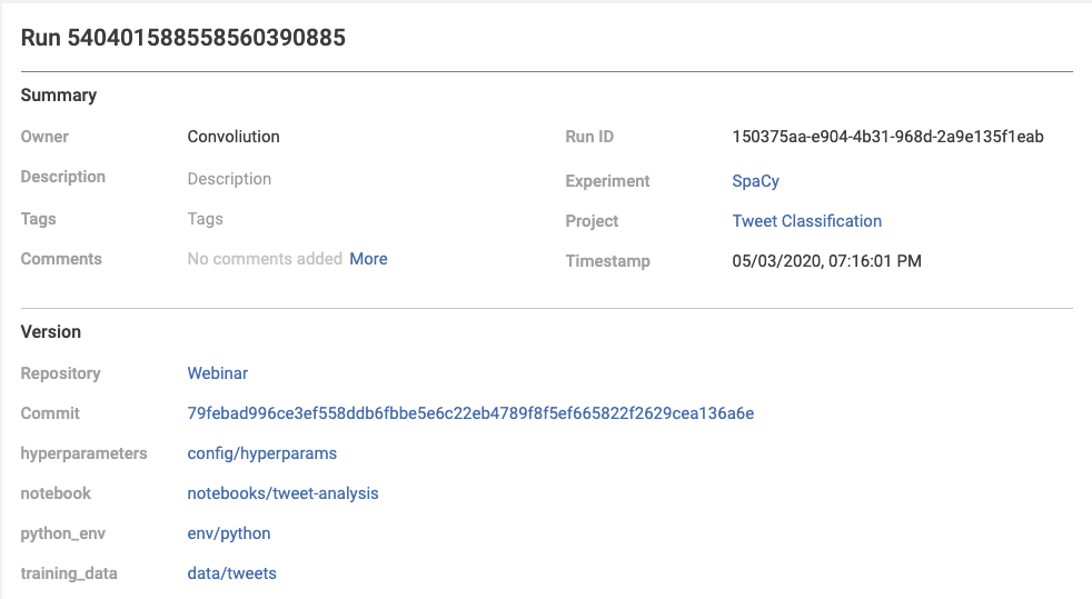 versioning with tracking